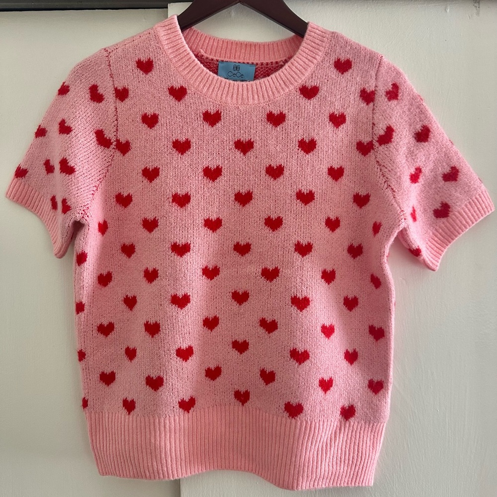 CeCe Coral Knit Pullover